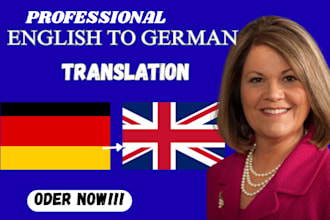 translate english to german, spanish to english and portugue to english