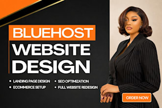 design wordpress website on bluehost, hostinger, hostgator, godaddy , siteground