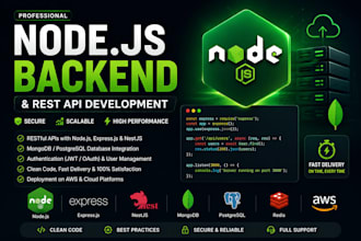 develop nodejs and nestjs rest apis
