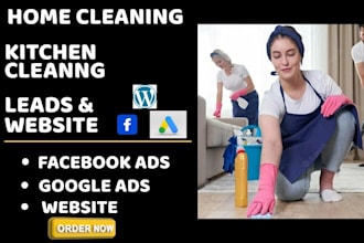 generate home cleaning, kitchen cleaning leads, post construction cleaning site