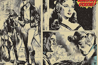 design 70s 80s retro vintage comic illustration retro vintage poster vintage art