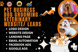 generate pet business leads and design your dog grooming or veterinary website