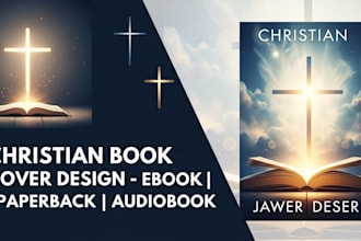 design promote christian book cover, audio book, paperback book cover design