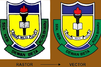do manual tracing recreate redo redraw logo from raster to vector