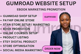 gumroad stan store payhip website setup etsy digital products ebook promotion
