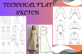 create custom digital sewing patterns, 3d garment, graded size for any clothing