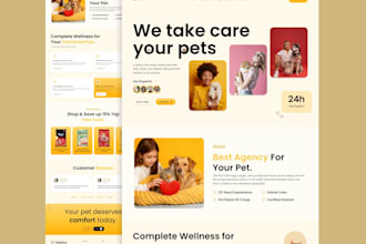 create a responsive website or landing page UI design