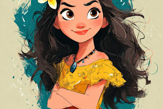 draw cartoon disney portrait