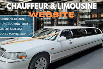 design chauffeur , limousine and taxi booking website