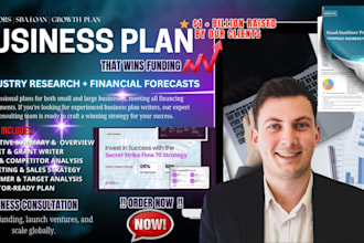 craft business plan with marketing strategy and financial models, forecasts