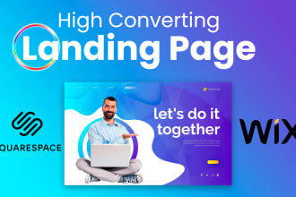 design killer landing page in squarespace or wix