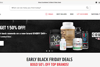 design health supplement ecommerce website vitamin supplement store health store