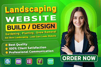 design a high converting lawn care , landscaping , gardening service website
