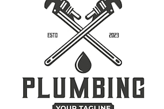 design plumbing heating air conditioning and oil gas logo