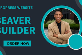 design wordpress website with beaver builder, elementor or div