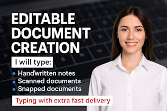 accurately retype scanned handwritten notes and documents