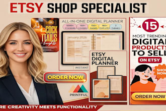 etsy digital seo planner hyperlined planner etsy digital product digital journal