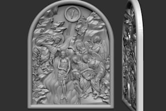 do 3d bas relief sculpts,artcam designs,wall art,decorative relief,wood carving