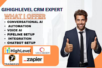 design coaching gohighlevel crm hubspot mindbody automation workflow integration