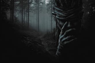 draw an illustration in my creepy dark artstyle for you