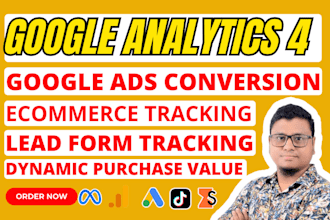 setup google ads conversion tracking, analytics 4, ga4 ecommerce via tag manager