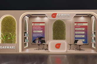 design 3d trade booth, contemporary exhibition stalls or event stand