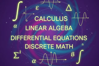 tutor linear algebra, differential equations, discrete math, calculus 1 2 3