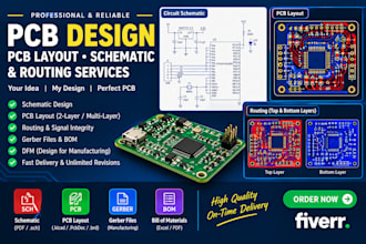 do pcb design pcb layout and circuit schematic and routing services