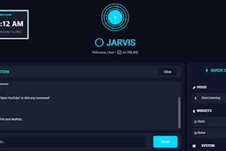 make a fully functional jarvis ai assistant for your PC