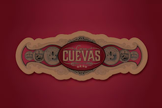 do modern cigar band, cigar label, cigar logo and cigar box design