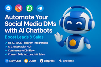 build ai chatbot for your website or chatbot for social media using manychat