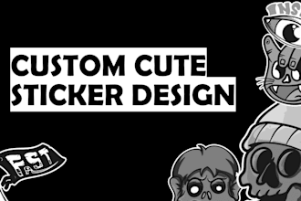 colored sticker design for merchandise