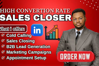 be your high ticket sales closer and b2b lead conversion expert