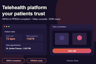 develop a secure hipaa compliant telemedicine website