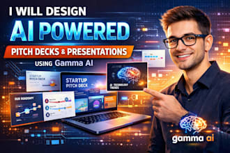 design investor ai pitch decks, professional presentations using canva, gamma al