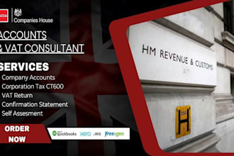 be your UK accountant, do UK company accounts, UK tax filing and UK vat filing