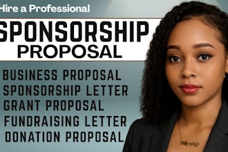 write, design sponsorship proposal letter grant writing bid proposal pitch deck