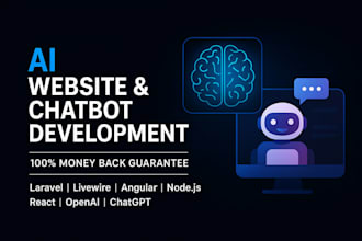 build ai website, gpt chatbot, or ai saas for your business