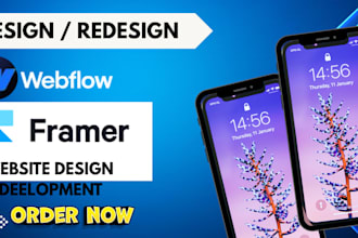 design or develop modern framer or webflow website or do figma to framer