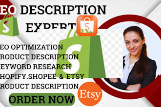 do seo writing amazon listing shopify website and copywriting