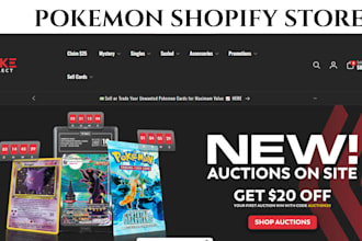 design pokemon shopify store trading card website pokemon video game website