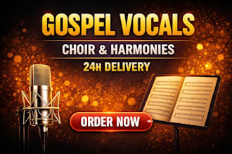 record gospel vocals harmonies and choir for your song