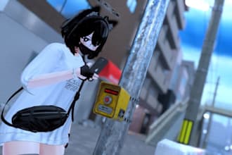 do your furry avatar, illustration, fursona, vrchat 3d model, vrc character vrc