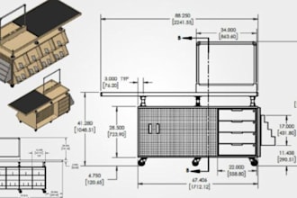 create millworks shop drawings, kitchen cabinets, joinery and cutlist for you