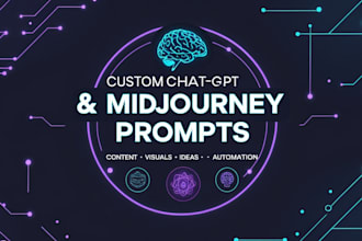 engineer custom chatgpt and midjourney ai prompts for content and automation