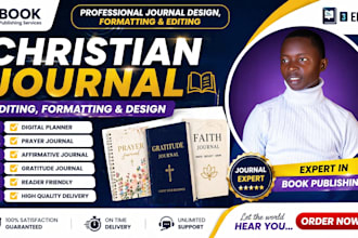 do kdp journal design, christian book developmental editing, journal formatting