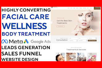 generate welness center body contouring lead laser treatment facial care website