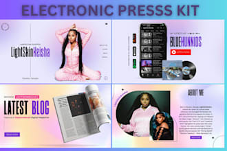 design professional artist epk speaker kit one sheet media kit dj kit epk design