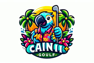 create wonderful caribbean mini golf course mascot logo for my on creativity