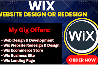 build modern wix website design, wix website redesign, wix ecommerce development